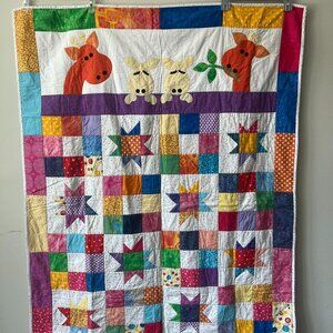 Handmade Giraffe Quilt
